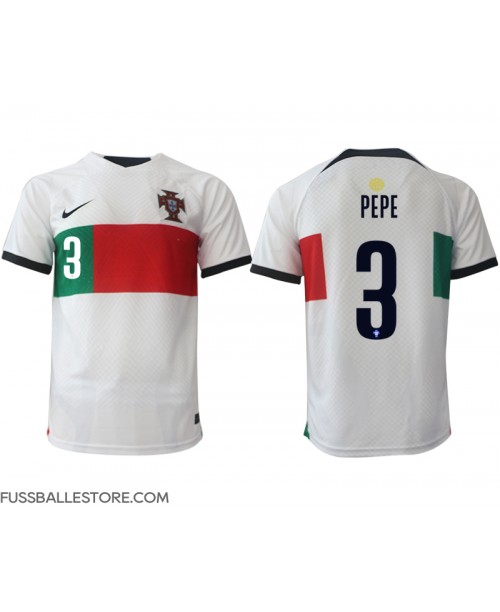 Günstige Portugal Pepe #3 Auswärtstrikot WM 2022 Kurzarm